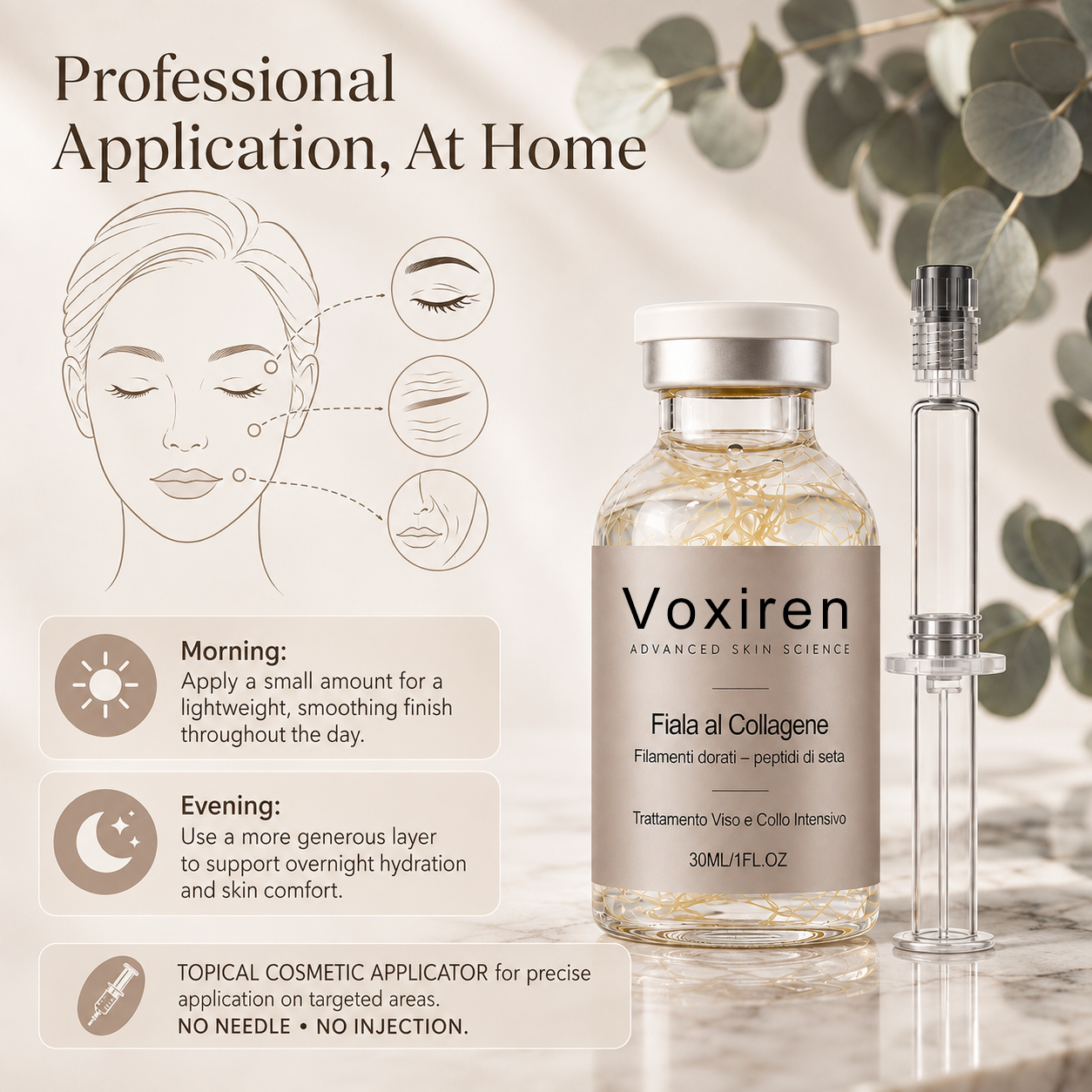 Voxiren Silk Peptide Firming Serum with Marine Collagen