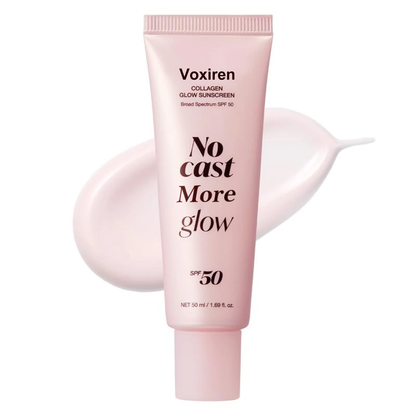 Voxiren Lightweight SPF 50 Broad Spectrum Face Sunscreen | Daily Hydrating Formula with Peptides & Cica